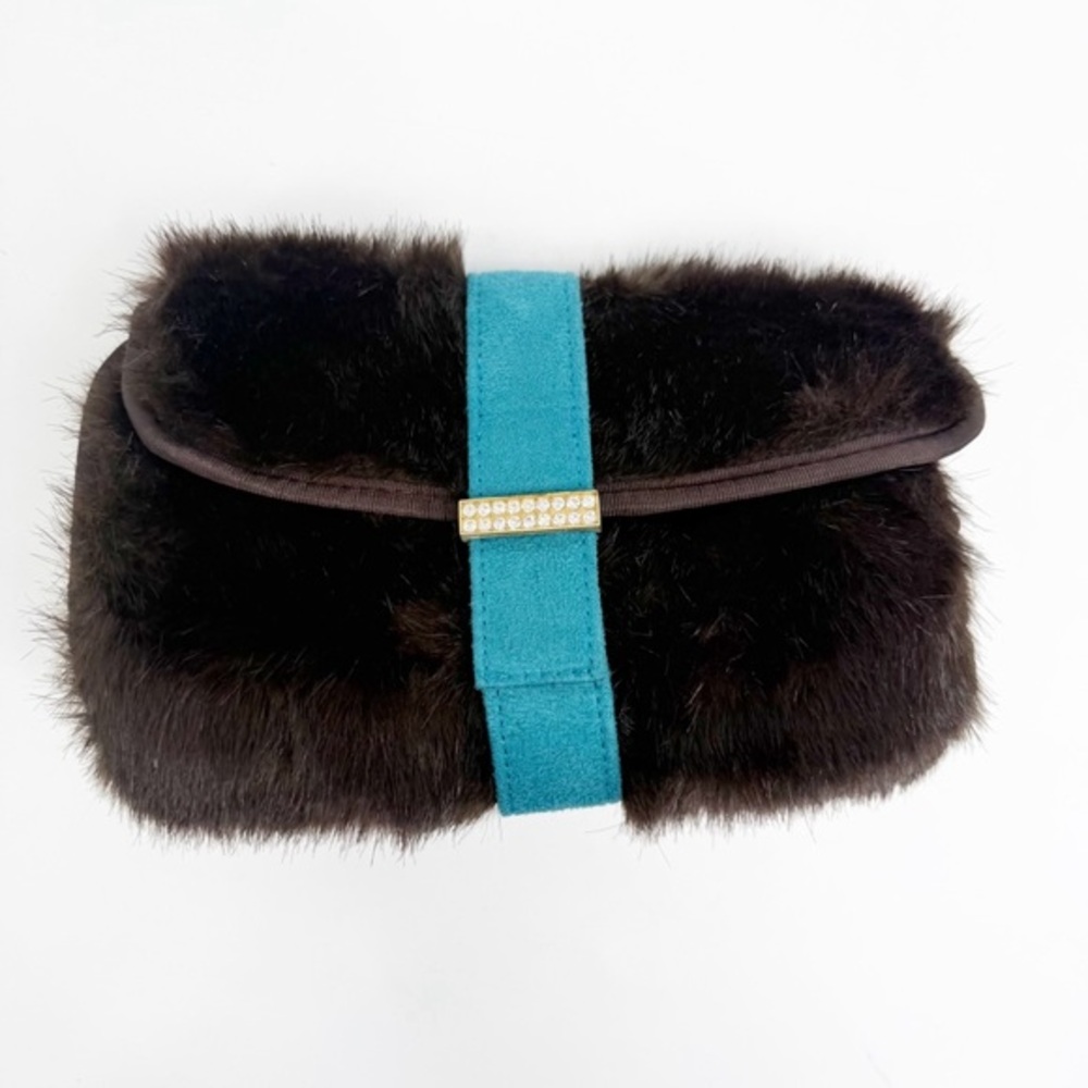 Stephanie Johnson Faux Fur Cosmetic Bag With Detachable Bags